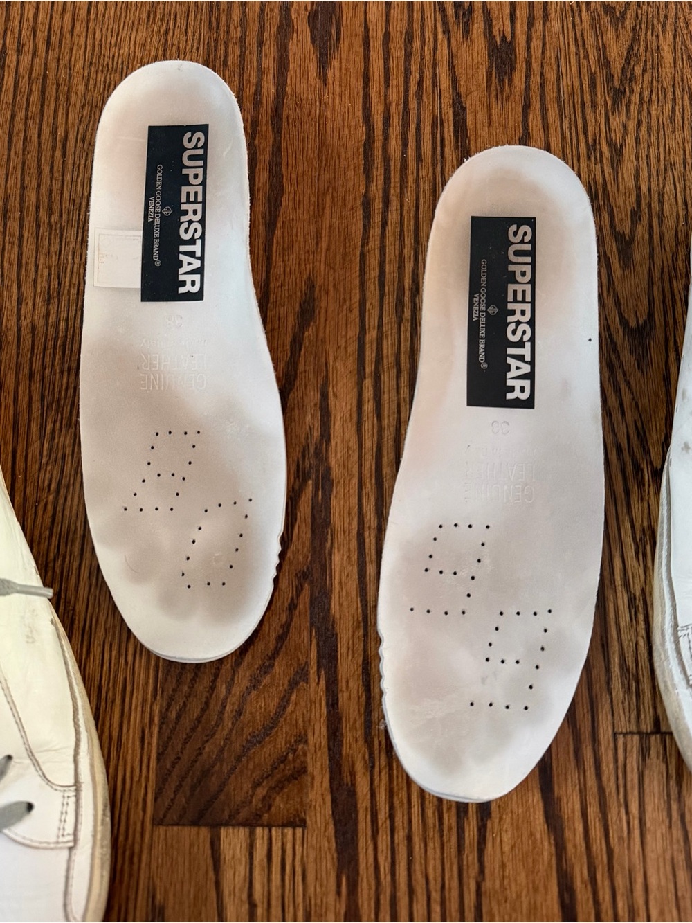 Golden Goose Super Star Sneaker with Gold Glitter Star Accent - 38 - Picture 5 of 7
